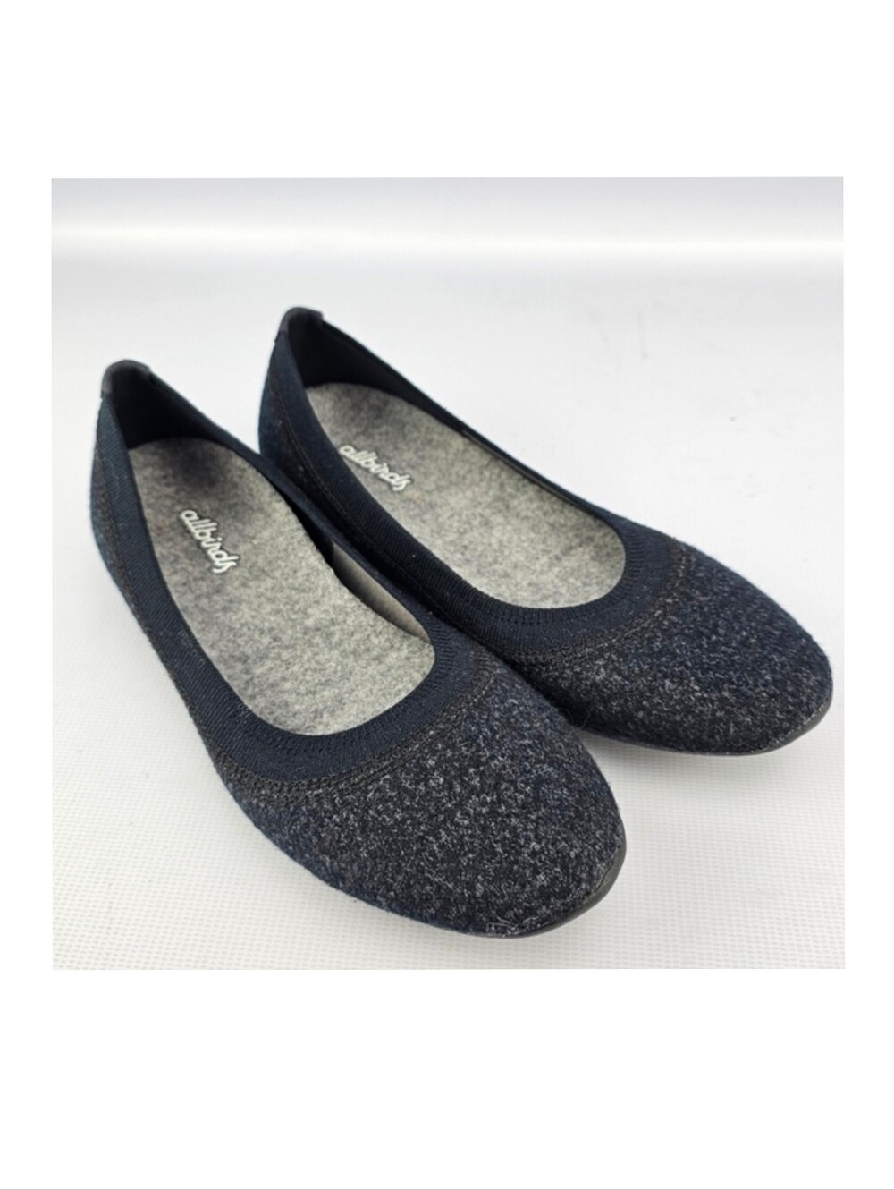 Allbirds Women's Wool Breezers Ballet Flat Shoes Charcoal Black 6.5